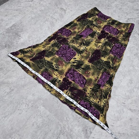 Dressbarn‎ Women Skirt Large Multicolor Geometric Midi Boho - Picture 5 of 9